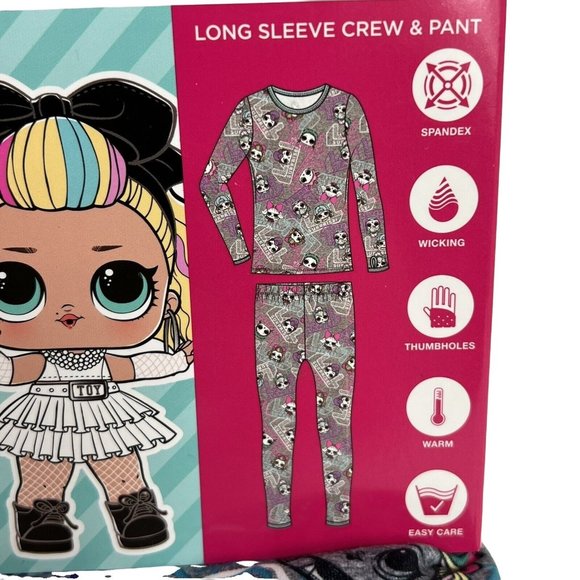 Climate Right Cuddle Duds LOL Surprise Insulating Warm Underwear Large 10/12 New - Picture 3 of 12